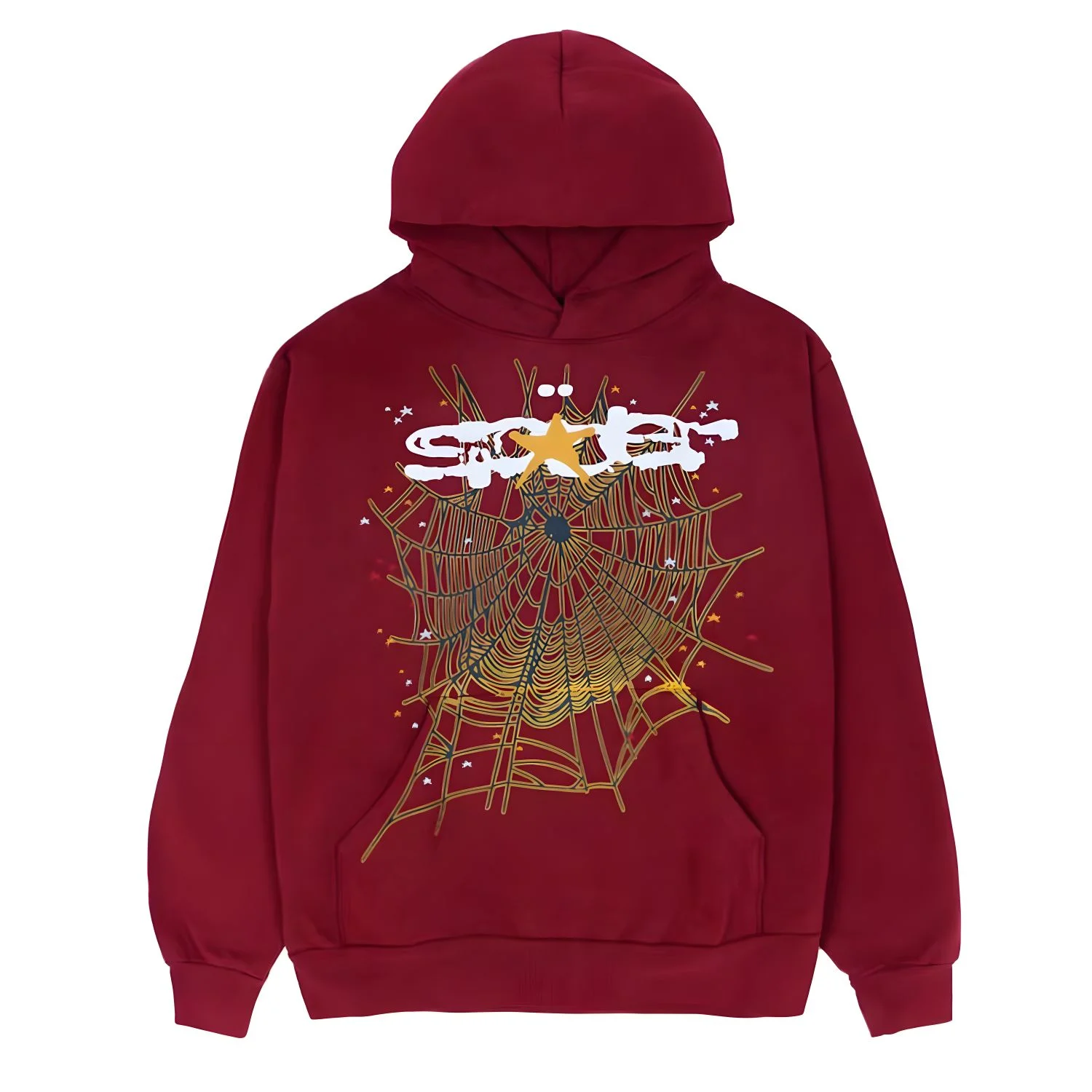 Sp5der Logo Hoodie Maroon Sp5der Logo Hoodie Maroon