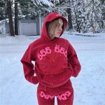 Sp5der 555555 Tracksuit Red - Image 2