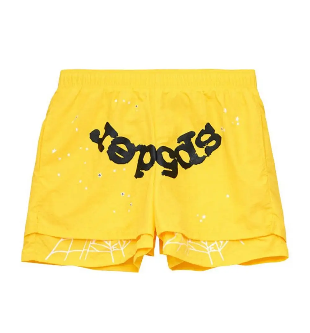 Spider-Yellow-Double-Shorts Spider Yellow Double Shorts