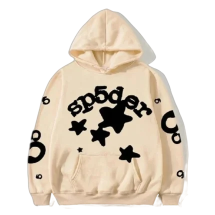 Beige Sp5der Beluga Hoodie