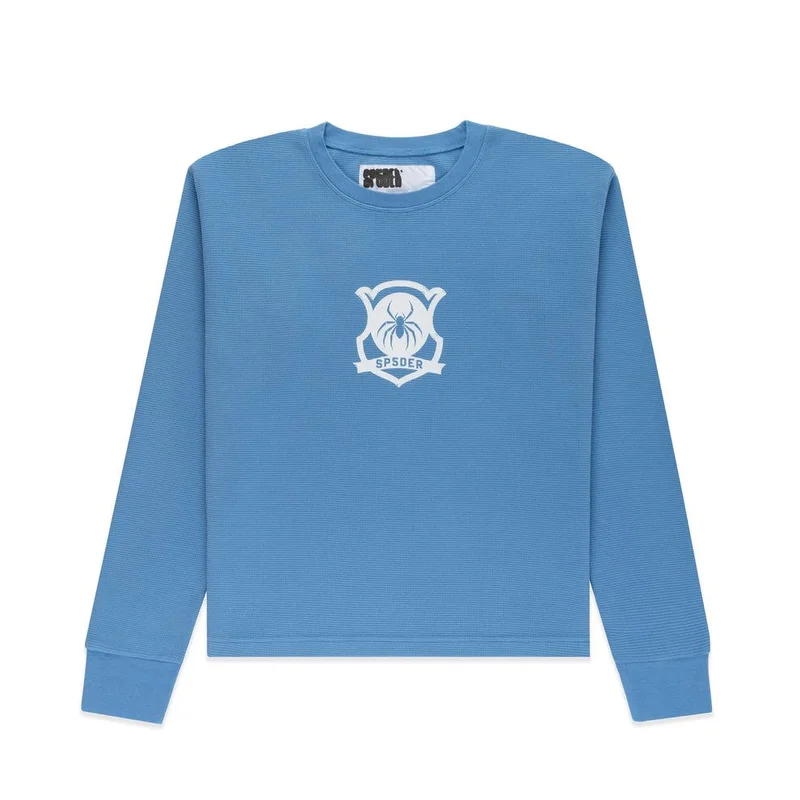 sp5der-beckham-thermal-sweatshirt-blue Sp5der Beckham Thermal Sweatshirt Blue